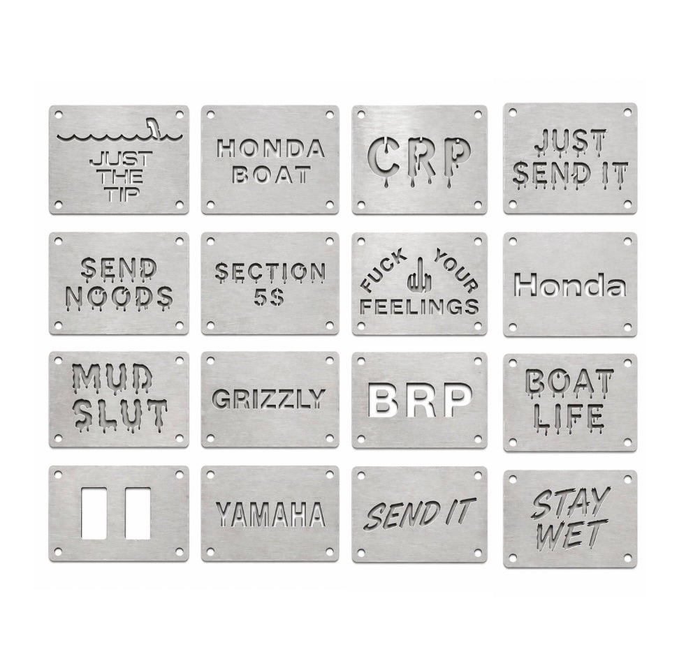 Yamaha Grizzly Custom Safety plates