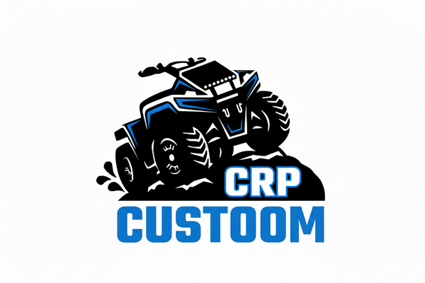 Logo of a four-wheeler with 'CRP Custom' text on a white background