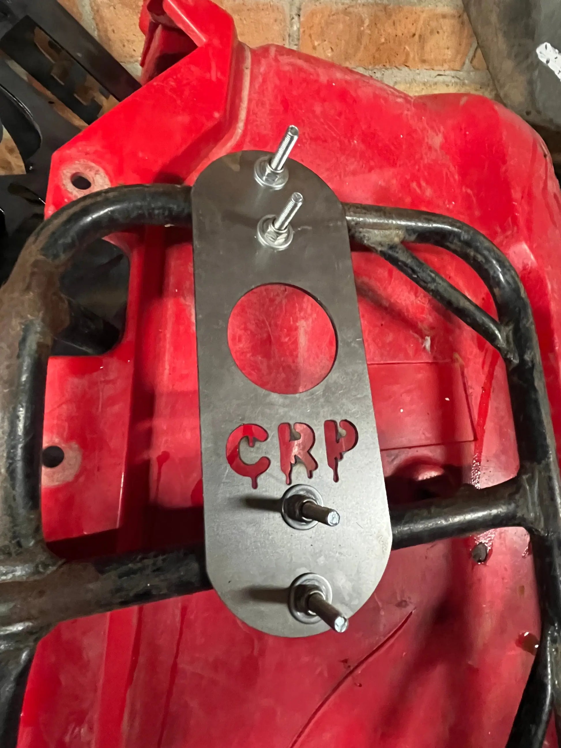 Silver metal heavy-duty snorkel bracket for honda trx foreman 420 500 2014–2019 with crp engraving and four bolts