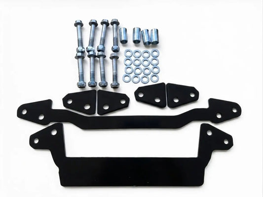Black metal mounting bracket kit with bolts nuts and washers for kawasaki brute force 750 14-23 2 inch lift kit